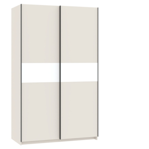 Armadio ante scorrevoli moderno 120xH205 beige  bianco Fusion