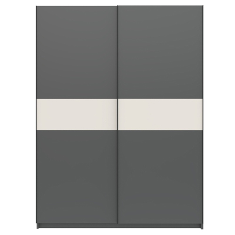 Armadio ante scorrevoli moderno 150xH205 antracite beige Fusion