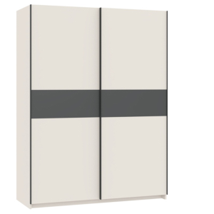 Armadio ante scorrevoli moderno 150xH205 beige antracite Fusion
