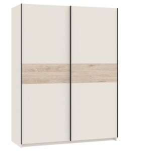 Armadio ante scorrevoli moderno 150xH205 beige rovere Fusion