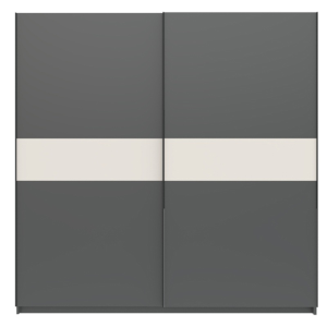 Armadio ante scorrevoli moderno 200xH205 antracite beige Fusion