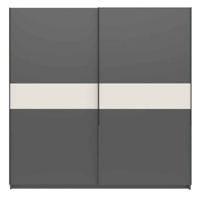 Armadio ante scorrevoli moderno 200xH205 antracite beige Fusion