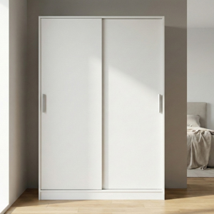 Armadio ante scorrevoli moderno 120xH182 bianco Qusta