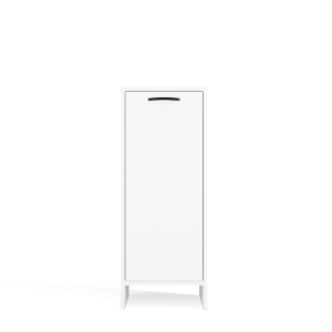 Mobile lavanderia 1 cesto portabiancheria 35xH90 bianco opaco Mina