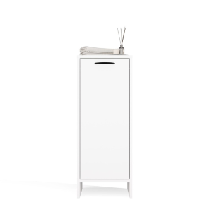 Mobile lavanderia 1 cesto portabiancheria 35xH90 bianco opaco Mina