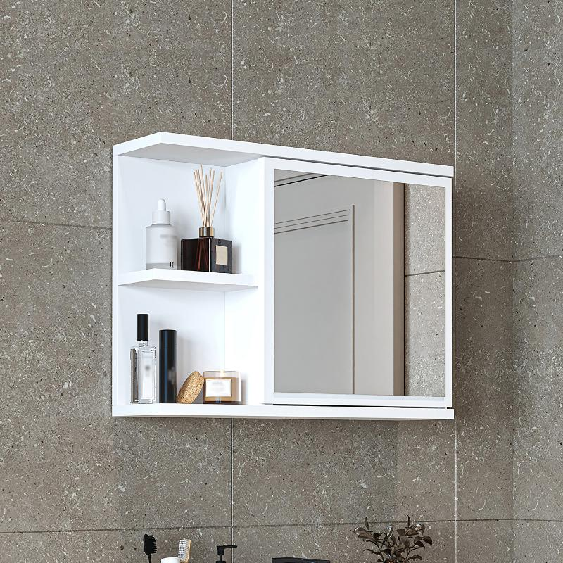 Specchio bagno contenitore 1 anta 60xH45 bianco Cascade