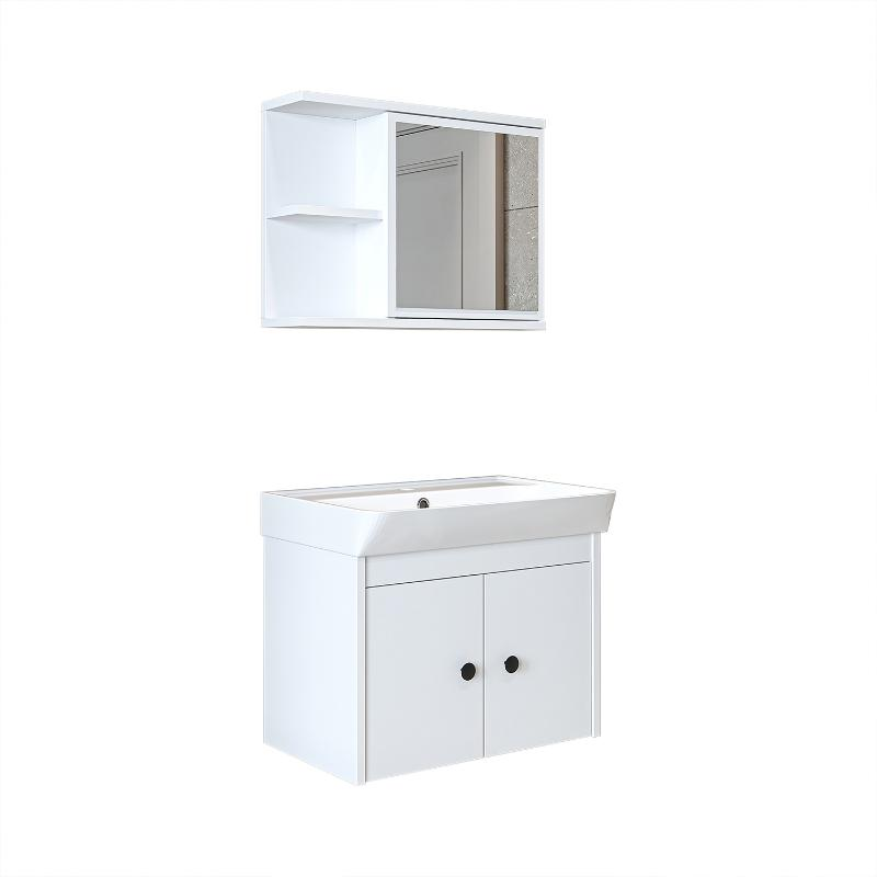 Mobile bagno sospeso lavabo specchio 60 cm bianco Cascade