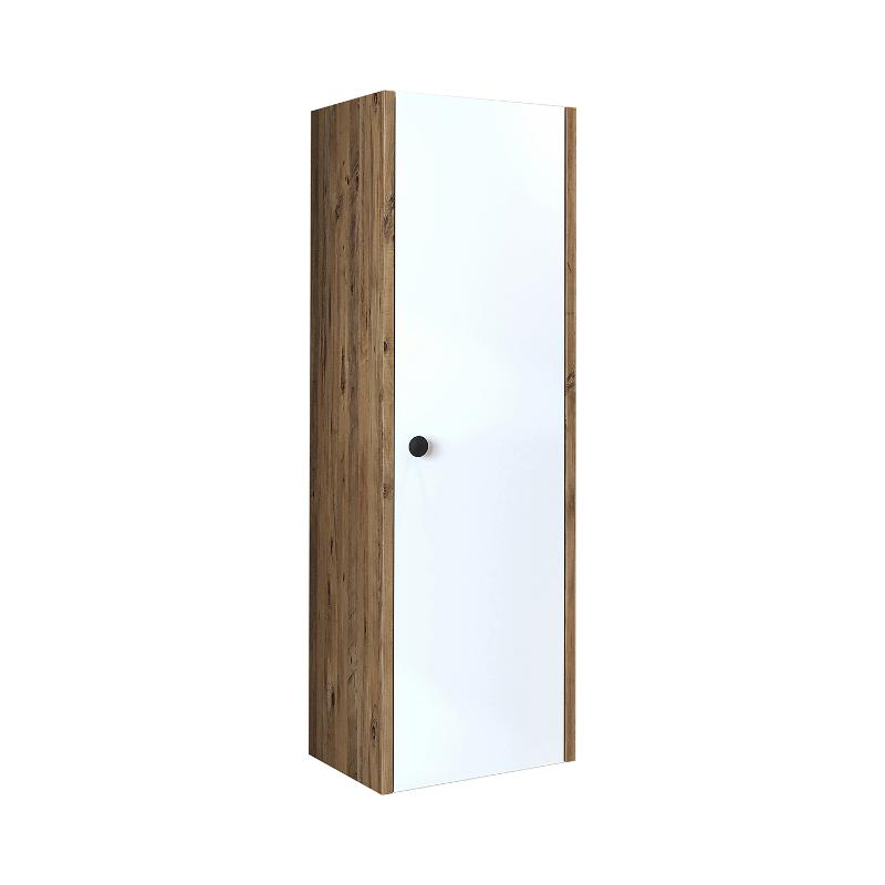 Colonna bagno moderna sospesa ripiani 35xH110 cm rovere bianco Cascade