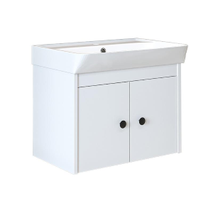 Mobile bagno sospeso lavabo moderno 60 cm bianco Cascade