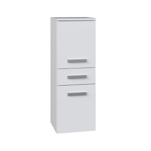 Colonna bagno a terra bassa 2 ante 1 cassetto 30xH85 bianco opaco Pilar