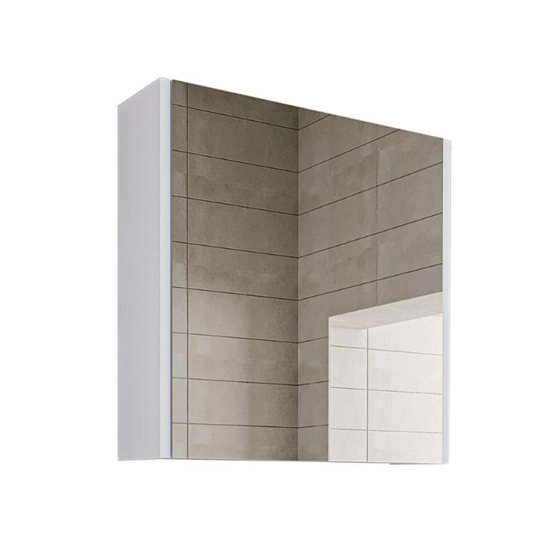 Specchio bagno contenitore 1 anta mensola 60xH60 bianco Corallo