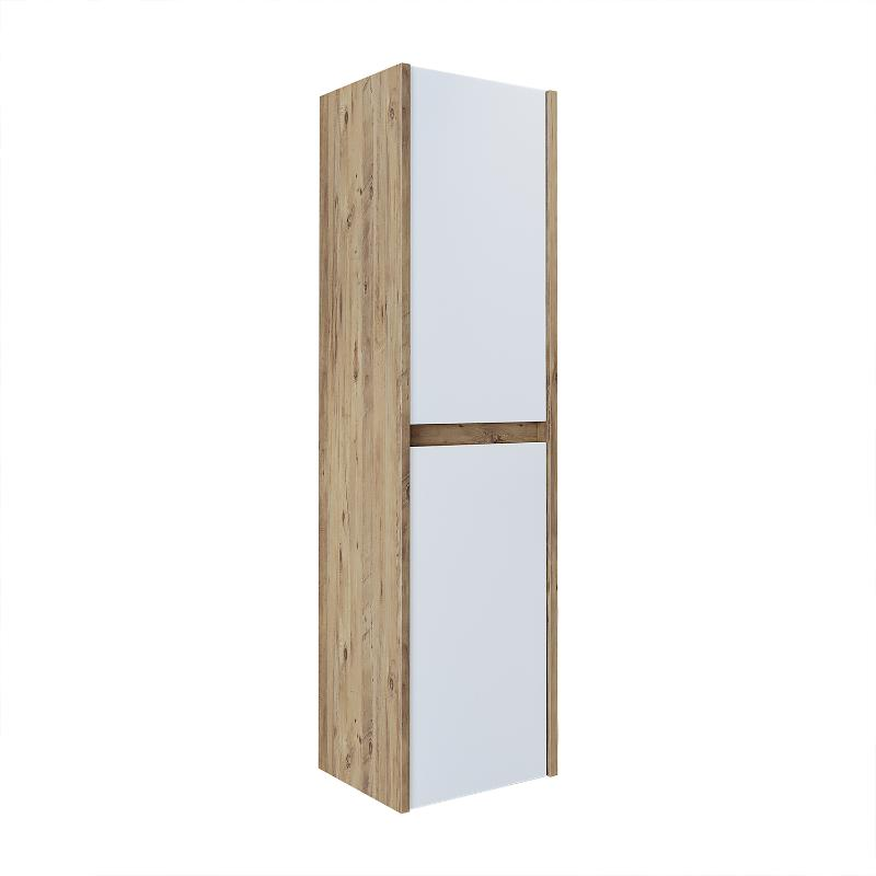 Colonna bagno sospesa 2 ante 35xH130 cm rovere bianco Corallo