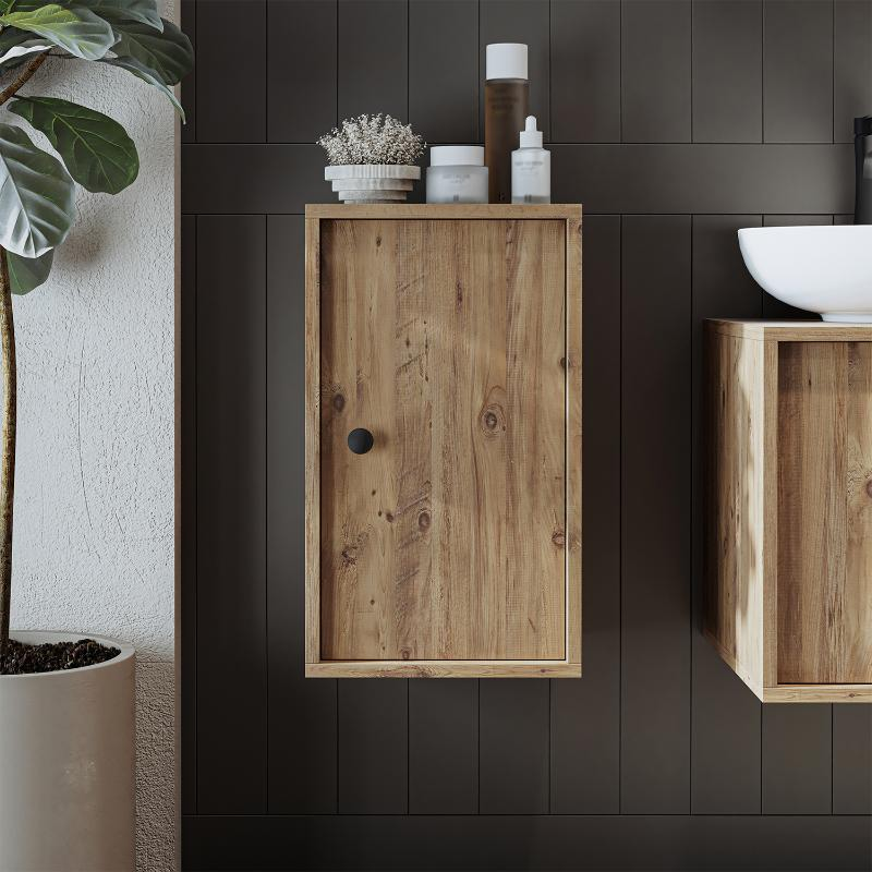Colonna bagno bassa sospesa 1 anta 35xH60 cm rovere Lido