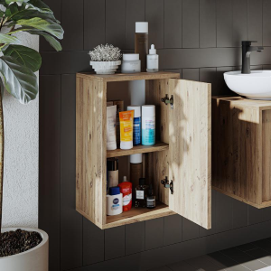 Colonna bagno bassa sospesa 1 anta 35xH60 cm rovere Lido