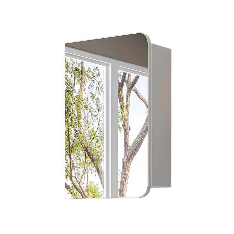 Specchio bagno contenitore 1 anta mensola 45xH60 bianco Mistral