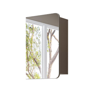 Specchio bagno contenitore 1 anta mensola 45xH60 tortora Mistral