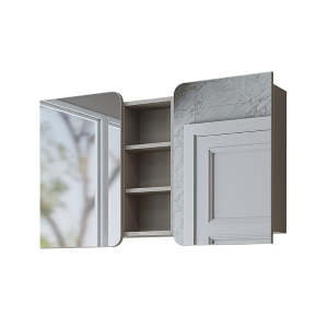 Specchio bagno contenitore 2 ante mensola 115xH60 tortora Mistral