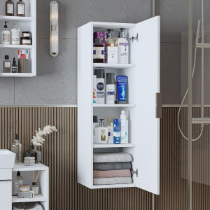 Colonna bagno sospesa 1 anta 35xH114 cm bianco Mistral