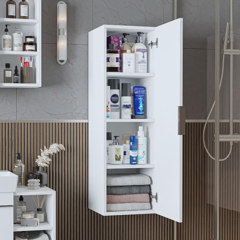 Colonna bagno sospesa 1 anta 35xH114 cm bianco Mistral
