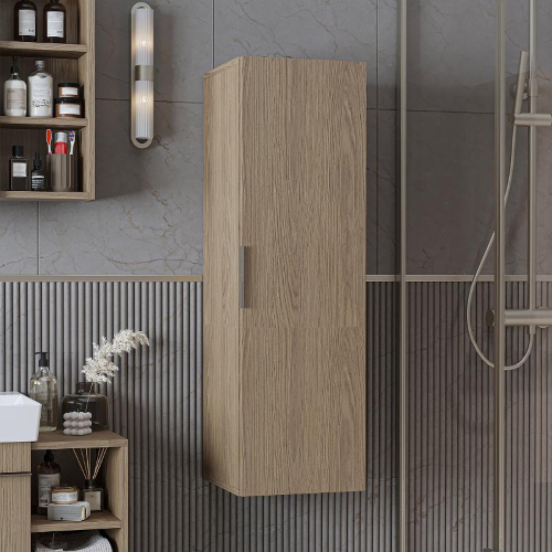 Colonna bagno sospesa 1 anta 35xH114 cm rovere Mistral