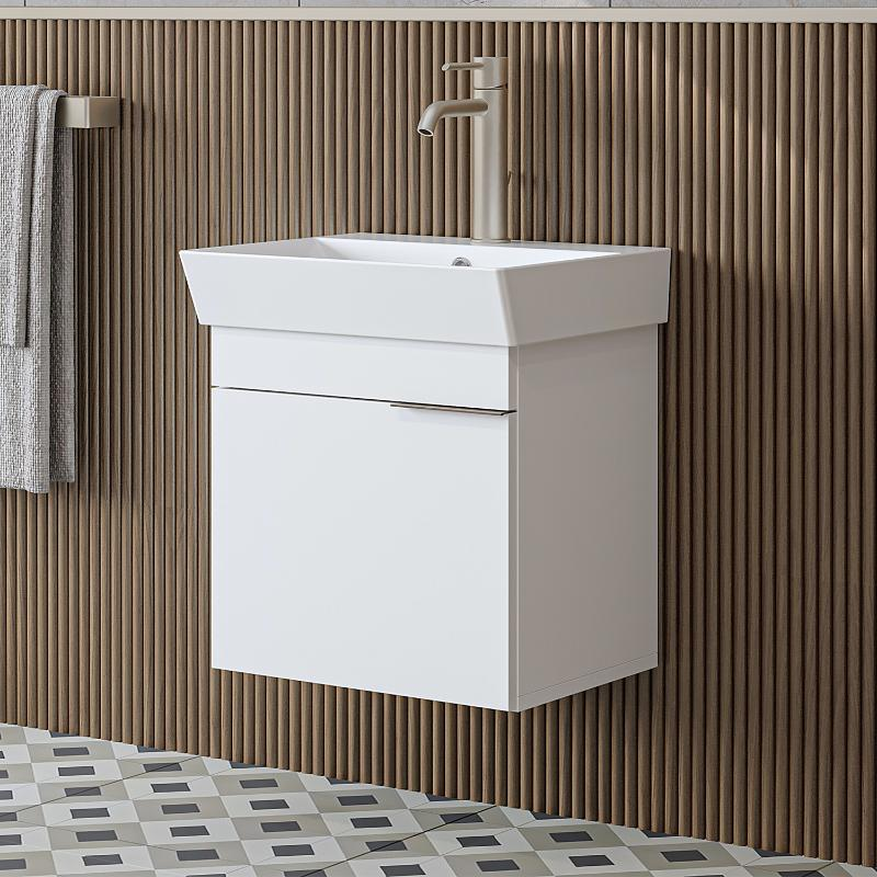 Mobile bagno sospeso lavabo 50 cm bianco Mistral