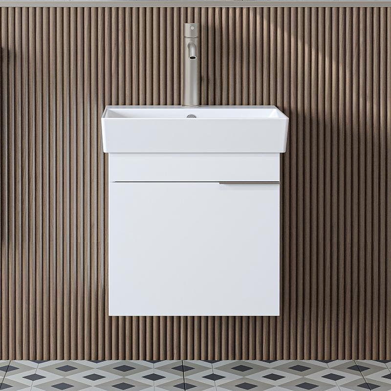 Mobile bagno sospeso lavabo 50 cm bianco Mistral