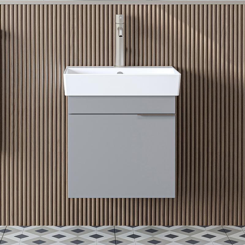 Mobile bagno sospeso lavabo 50 cm grigio Mistral