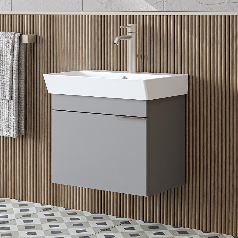 Mobile bagno sospeso lavabo 60 cm grigio Mistral