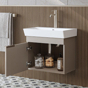 Mobile bagno sospeso lavabo 60 cm tortora Mistral