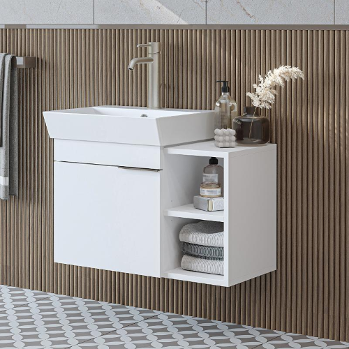 Mobile bagno sospeso lavabo 72 cm bianco Mistral