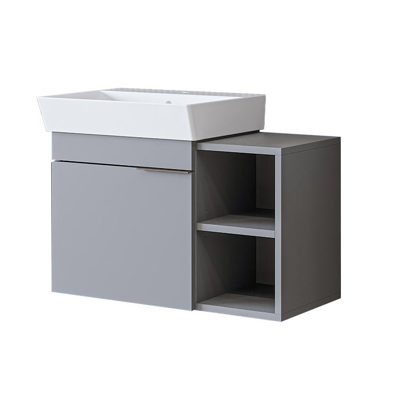 Mobile bagno sospeso lavabo 72 cm grigio Mistral