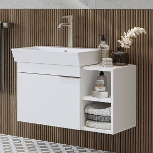 Mobile bagno sospeso lavabo 82 cm bianco Mistral