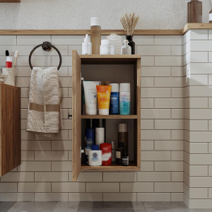 Colonna bagno bassa sospesa 1 anta 35xH60 cm rovere Ocean