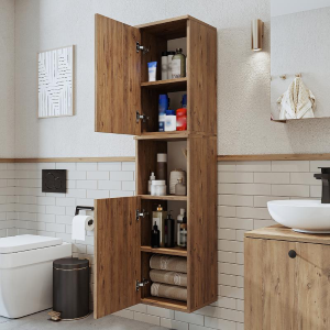 Colonna bagno alta sospesa 2 anta vano 35xH150 cm rovere Ocean
