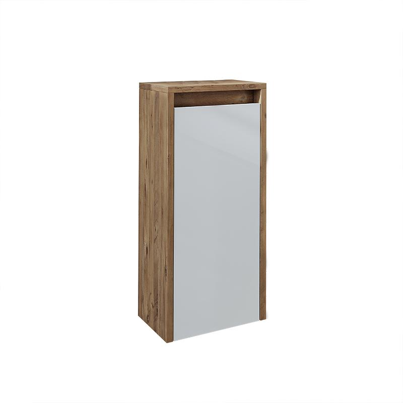 Colonna bagno sospesa 1 anta ripiano 30xH70 cm rovere bianco Drift