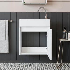 Mobile bagno sospeso lavabo incasso 50 cm bianco Drift