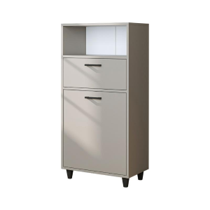 Mobile lavanderia colonna bagno cesto portabiancheria 45xH125 tortora Sirena