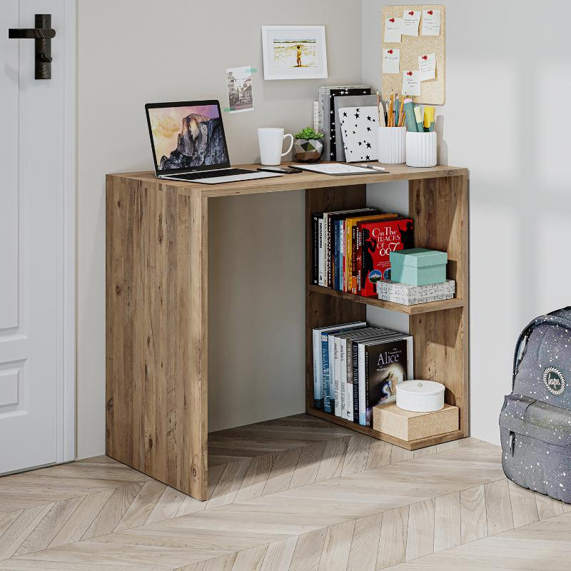 Scrivania ufficio moderna lineare 90xH74 cm rovere Nodo