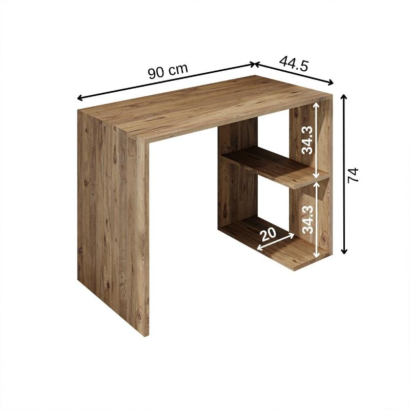 Scrivania ufficio moderna lineare 90xH74 cm rovere Nodo