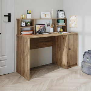 Scrivania ufficio moderna lineare libreria 120xH106 cm rovere Volume