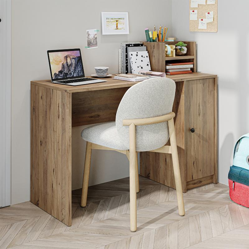Scrivania ufficio moderna lineare libreria 1 anta 120xH100 cm rovere Flus