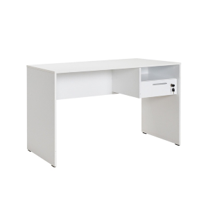 Scrivania ufficio cassetto chiave 120xH75 cm bianco Secure