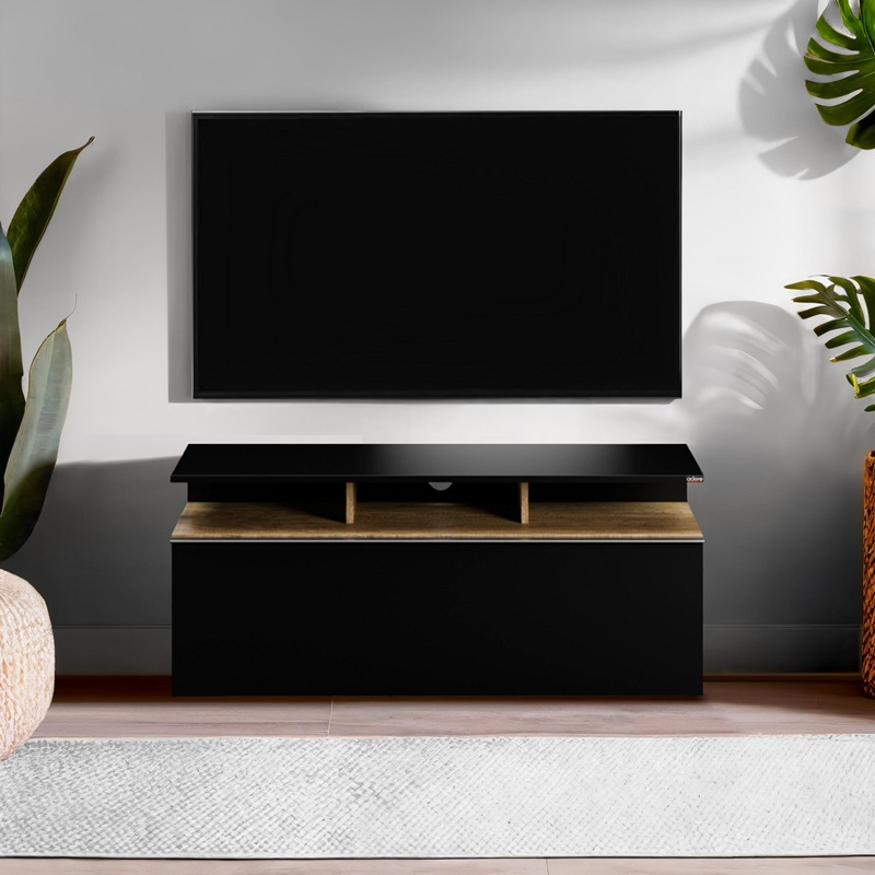 Mobile porta tv moderno 117xH48 cm noce nero Form