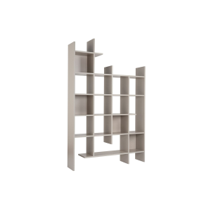 Libreria moderna parete soggiorno design 122xH188 cm beige Cesar
