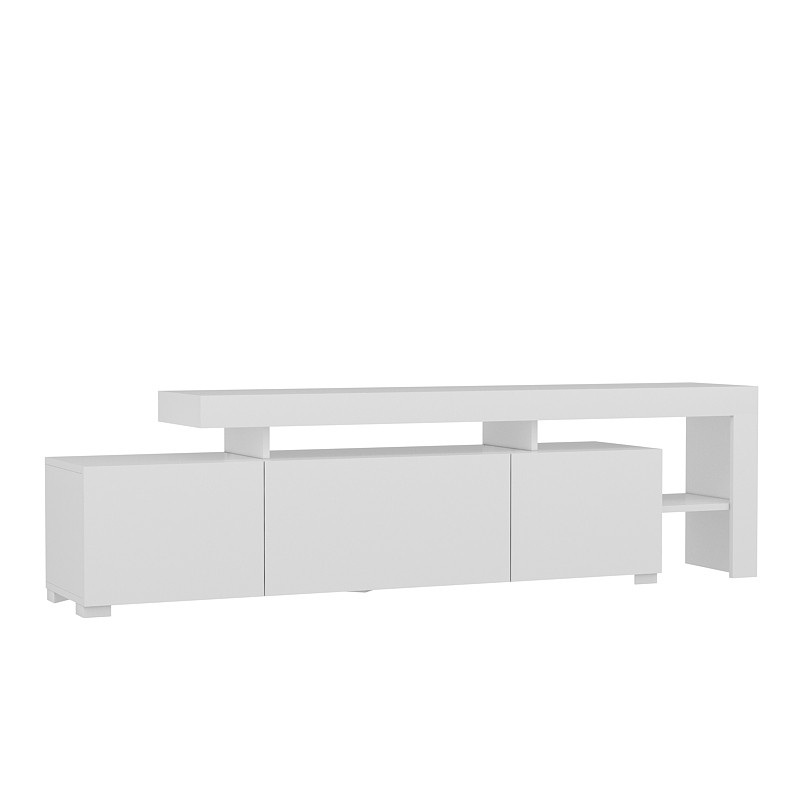 Mobile porta tv moderno terra led 192xH53 cm bianco Chita