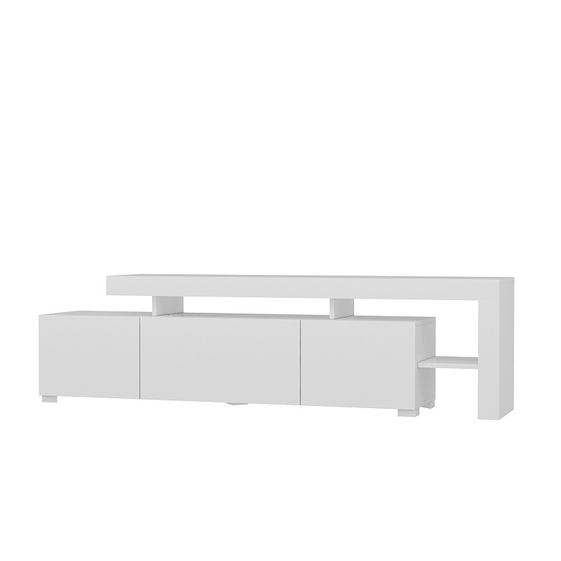 Mobile porta tv moderno terra led 192xH53 cm bianco Chita