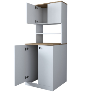 Mobile lavatrice armadio chiuso 4 ante 70xH183 bianco noce Laver