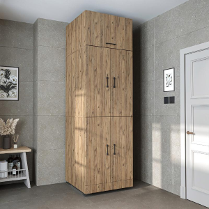 Armadio chiuso mobile lavatrice ripiani ribalta 70xH230 rovere Shine