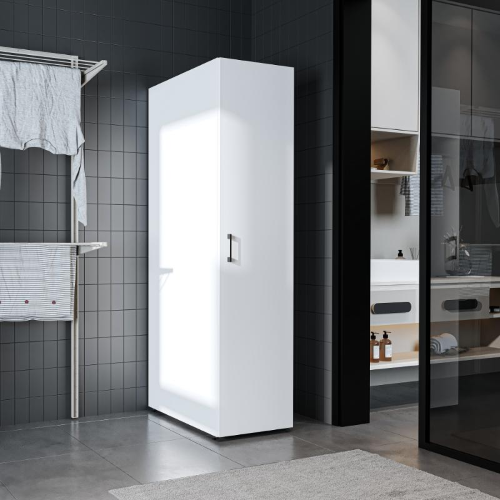 Colonna mobile armadio portascope lavanderia 45xH185 cm bianco Shine