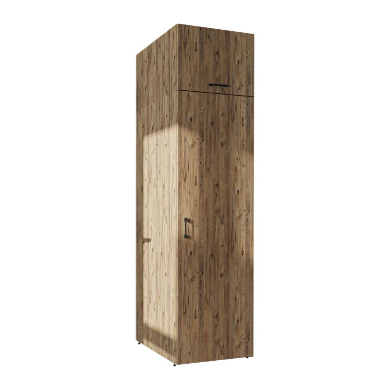 Colonna mobile armadio portascope lavanderia 60xH230 cm rovere oldwook Shine-2